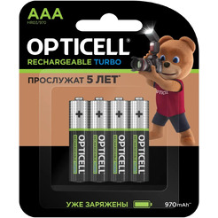 Аккумулятор Opticell Turbo ААА 970 mAh (4шт)