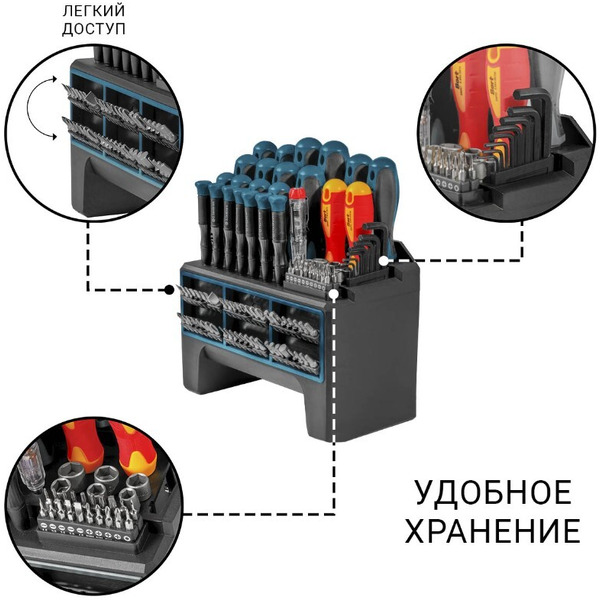 Набор ручного инструмента BORT BTK-114 (93418538)