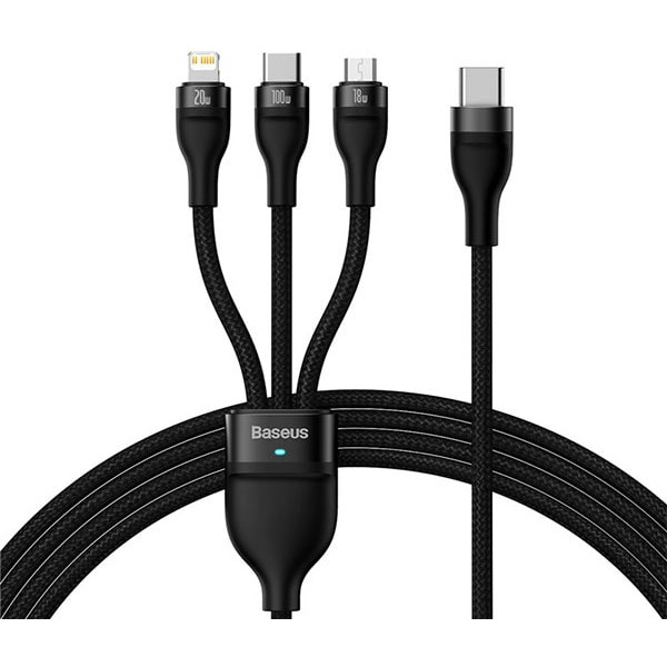Кабель Baseus Flash Series Ⅱ USB Type-C - Lightning/USB Type-C/microUSB CASS030201