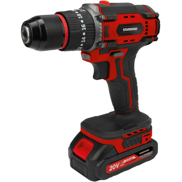 Ударная дрель-шуруповерт Starwind CD20-2.0/2.0hS1