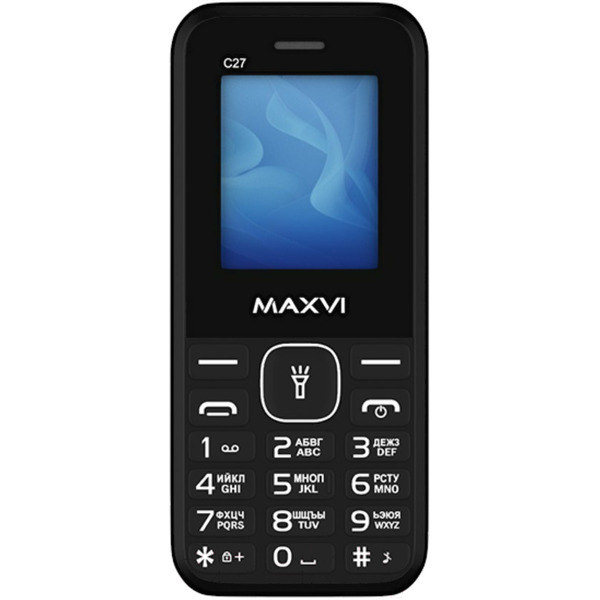 Мобильный телефон MAXVI C27+ ЗУ WC-112 (черный)