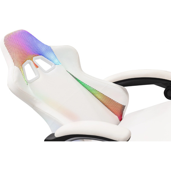 Кресло игровое Knight Wolf RGB (белый)