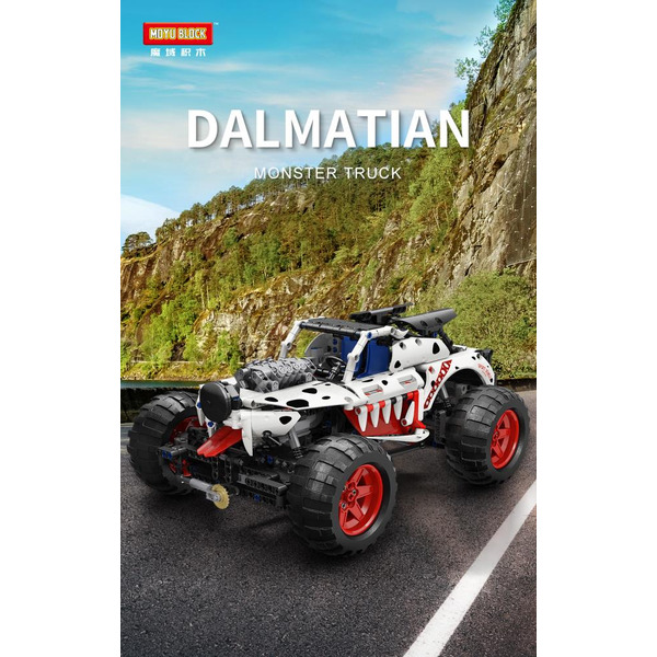 Игрушка конструктор MOYU Dalmatian Monster Truck MY88006 (с пультом дистанционного управления и набором электродвигателей)