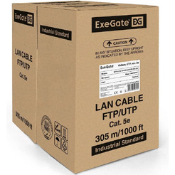 Кабель ExeGate UTP4-C5e-CU-S24-OUT-PE-BK-305-FLUKE UTP / EX256749RUS