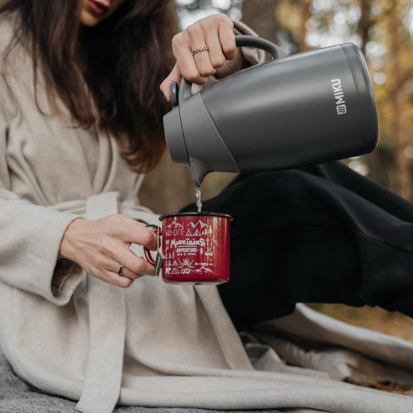 Кувшин-термос с термометром MIKU TH-JG-1500G (серый)