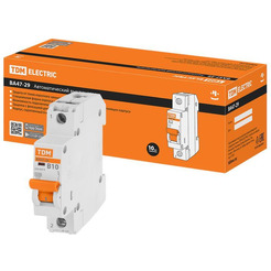 Выключатель автоматический TDM ВА 47-29 1Р 10А (B) 4.5кА SQ0206-0008