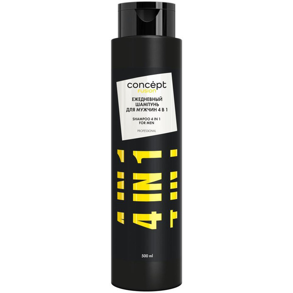 Шампунь CONCEPT Fusion для ежедневного применения 4 в 1 мужской, 500 мл