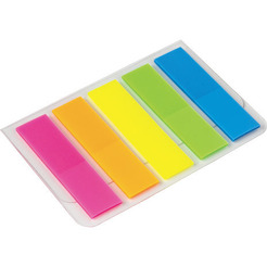 Закладки клейкие STAFF 129355 (PROFIT, неоновые, 45*12мм, 5цв*20л)