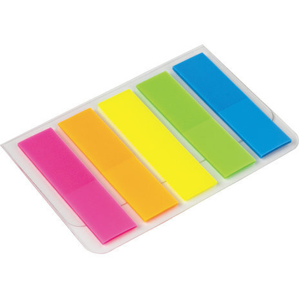 Закладки клейкие STAFF 129355 (PROFIT, неоновые, 45*12мм, 5цв*20л)