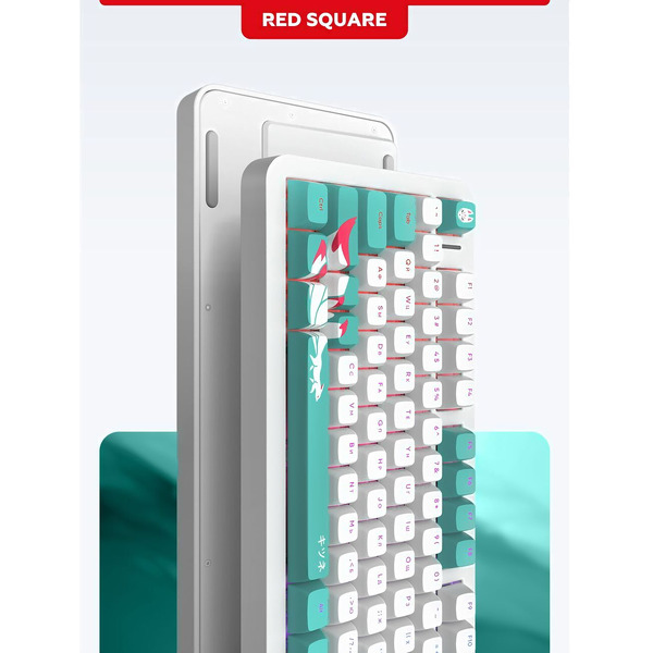 Клавиатура Red Square Alumix TKL Classic Kitsune RSQ-20052 (белый, g3ms Aquamarine)