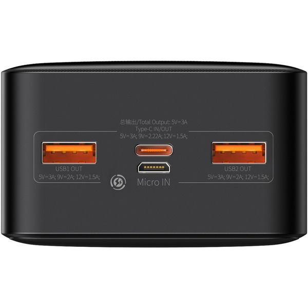 Внешний аккумулятор Baseus Bipow Digital Display Fast Charge 30000mAh (PPBD050401) черный