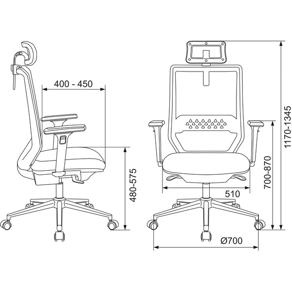 Кресло Бюрократ MC-W612N-H (темно-серый)