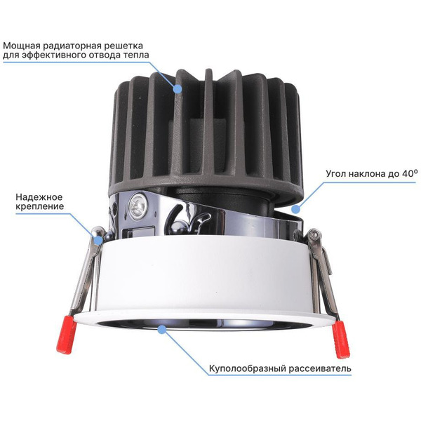 Светильник светодиодный встраиваемый поворотный TRUENERGY 10563