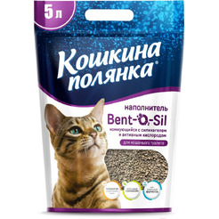 Наполнитель для туалета Кошкина Полянка Силикагелевый с активным кислородом 0480 (5л/4.5кг)