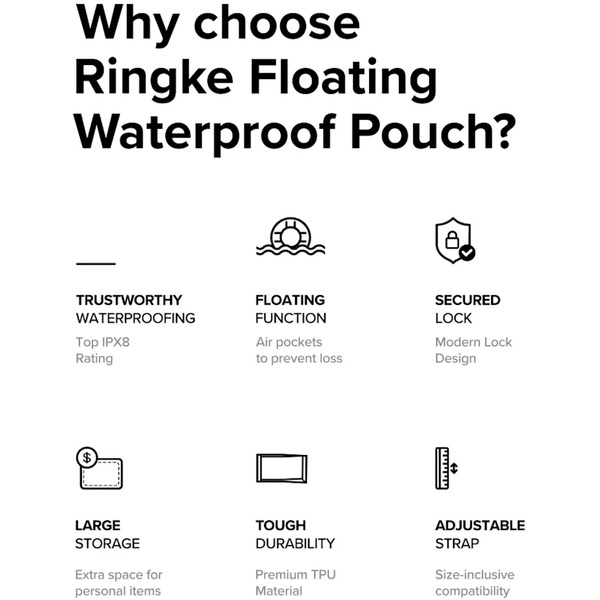 Чехол водонепроницаемый универсальный Ringke Floating Waterproof Pouch
