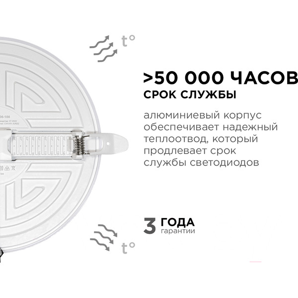 Панель светодиодная встраиваемая APEYRON 06-108