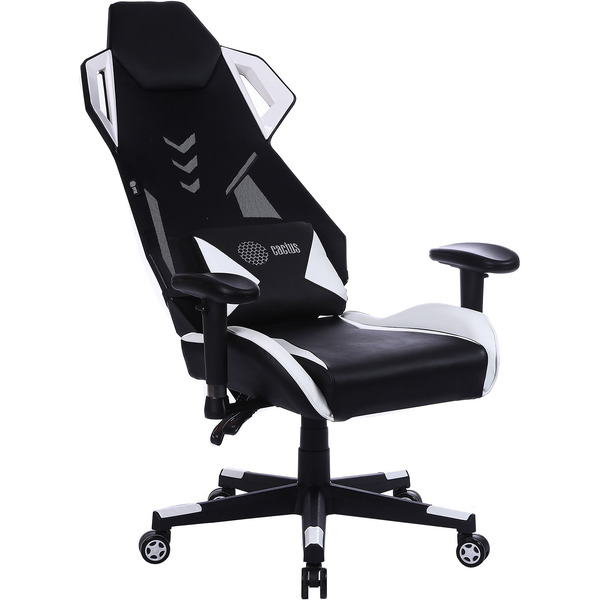 Кресло CACTUS CS-CHR-090BLW (черный/белый)