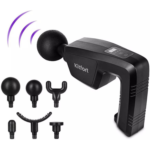 Перкуссионный массажер 2 в 1 Kitfort КТ-2976