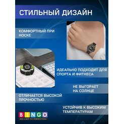 Ремешок Bingo Double Breathable для часов 22мм Черный с серым
