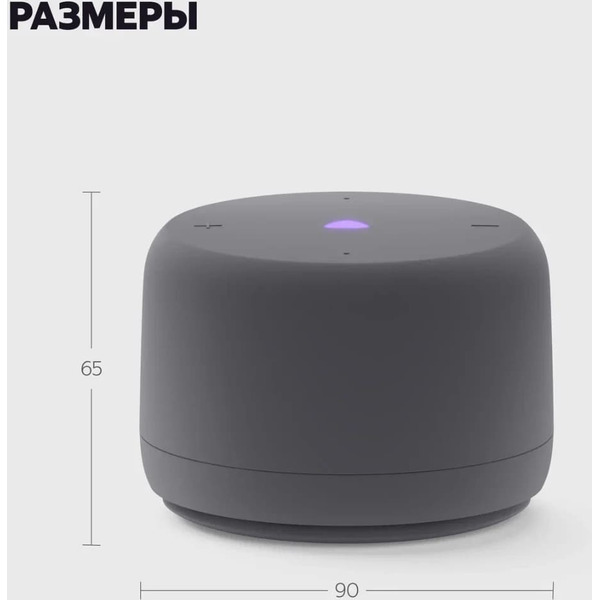 Умная колонка Яндекс.Станция Лайт 2 без часов (YNDX-00028GRY) графит
