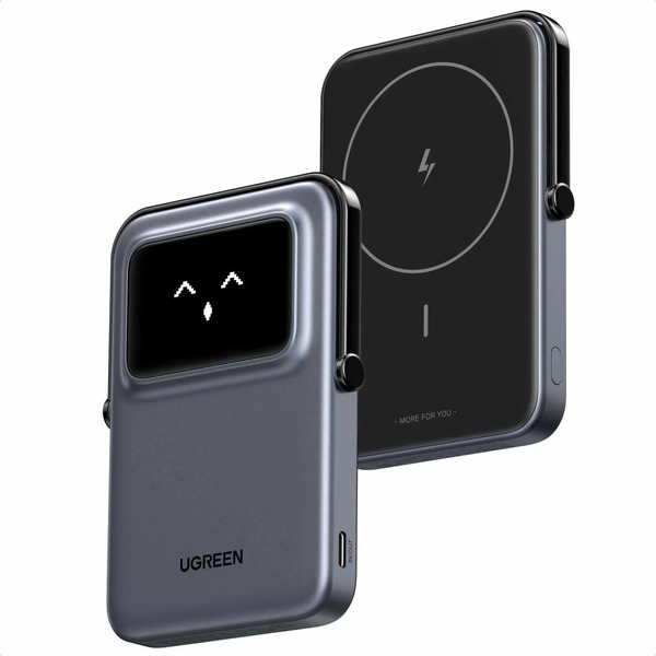 Внешний аккумулятор UGREEN PB571-35605B 5000mAh Magnetic Wireless Power Bank Gray
