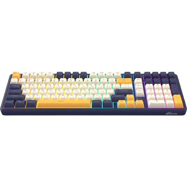 Клавиатура Ritmix RKB-602BL (синий/бежевый)