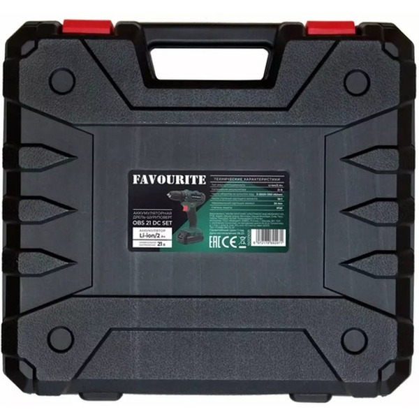 Дрель-шуруповерт FAVOURITE OBS 21 DC SET (с 2-мя АКБ, кейс)