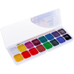 Акварель медовая  ЛУЧ КЛАССИКА, 16 цв., с кистью,19С1291-08