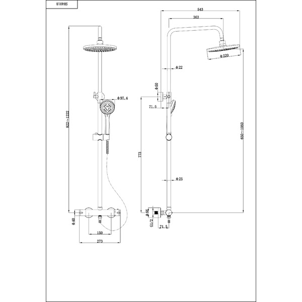 Душевая система Lauter Mist 21SH20918-2