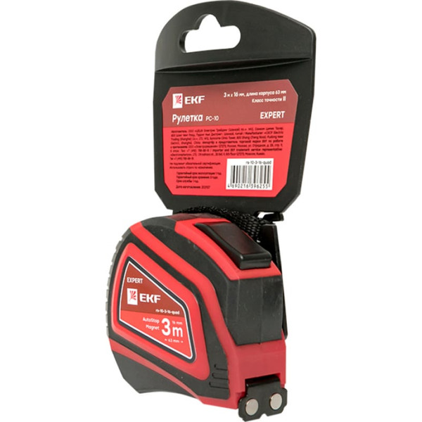 Рулетка EKF Expert РС-10 Autostop Магнит rs-10-3-16-quad (16ммx3м)