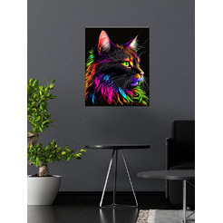 Картина по номерам Флюид Радужный котик 40x50 BHR0557