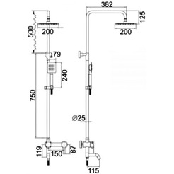 Душевая система Ledeme L72401