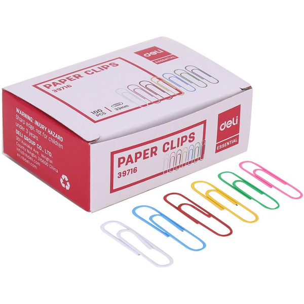 Скрепки Deli 39716 (100 шт)