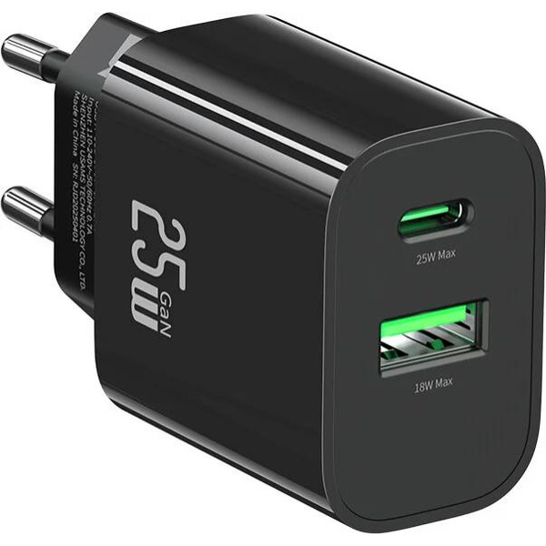 Сетевое зарядное Usams CC315 T65 25W (черный)