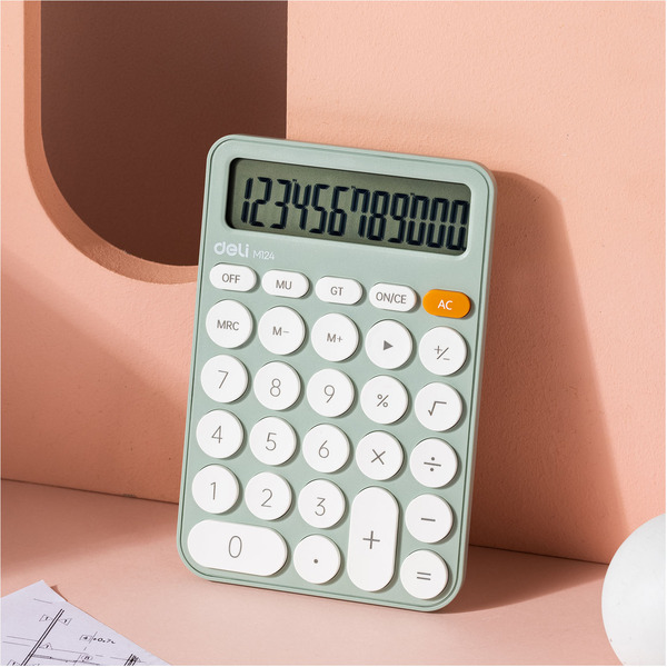Калькулятор Deli EM124 (зеленый)