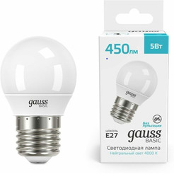 Светодиодная лампочка Gauss Basic LED-M 5W 450lm 4000K Е27 10502252