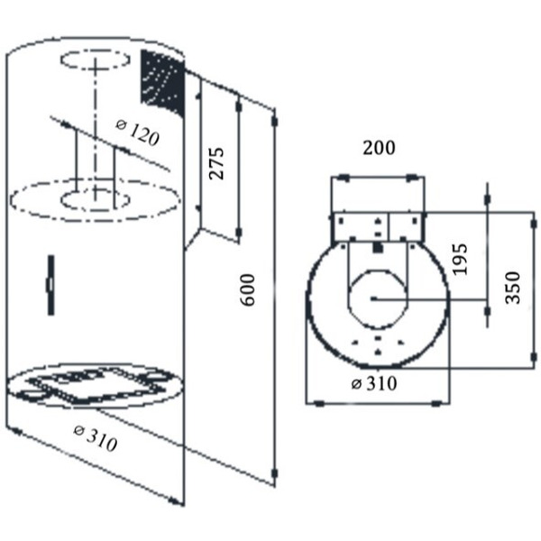 Вытяжка Weissgauff Tubus BL