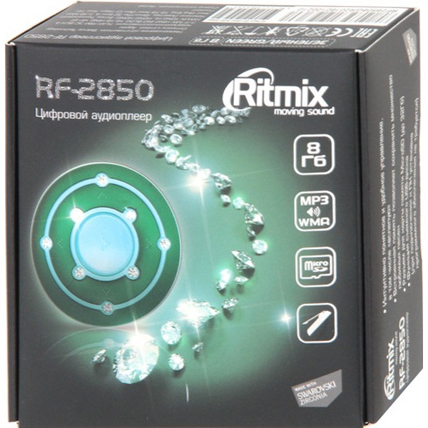 Проигрыватель Flash RITMIX RF-2850 8Gb, зеленый