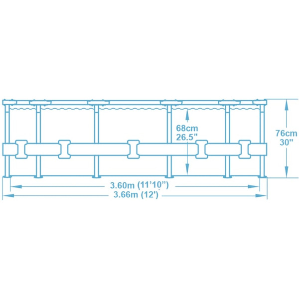Каркасный бассейн Bestway 56416 (366x76 см)