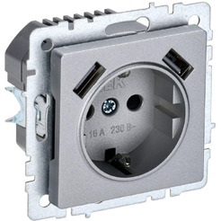 Розетка IEK BRITE BR-R14-16-U21-D31-K47