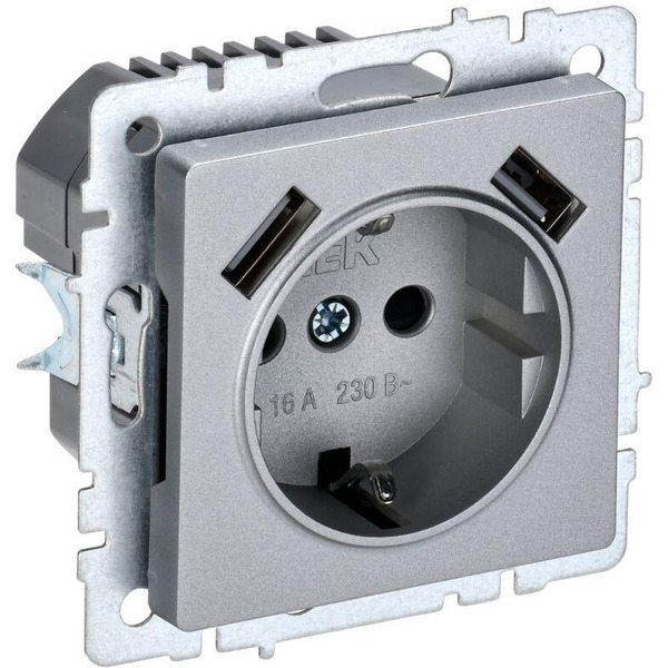 Розетка IEK BRITE BR-R14-16-U21-D31-K47