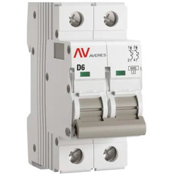 Выключатель автоматический EKF Averes AV-6 2P 6A (D) 6kA