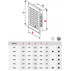 Решетка Awenta Eko T05CZ 16.5x23.5 (черный)