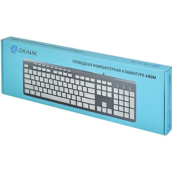 Клавиатура Oklick 480M (черный/серый)