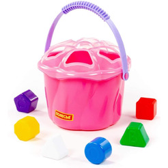 Игрушка Полесье развивающая "Ведро Сюрприз" (6 элементов) (розовый)