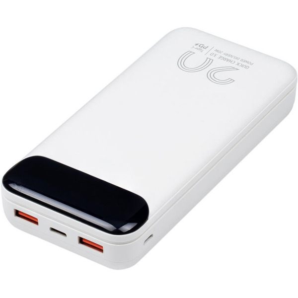 Внешний аккумулятор с дисплеем RIVACASE VA2580 (20000 mAh) белый