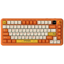 Компьютерная клавиатура AJAZZ AK820 MAX PLUS (оранжево-белая тема)