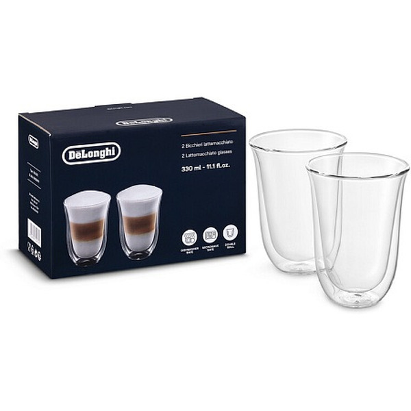 Набор чашек DeLonghi Latte Macchiato DLSC312, 2 шт. (330мл)