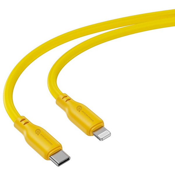 Кабель ATOMIC ELGATO USB-C - LIGHTNING PD 27W, 1.5 м, желтый | 30.381
