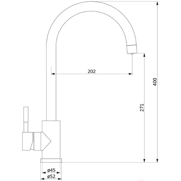 Смеситель Damixa Merkur 400721400